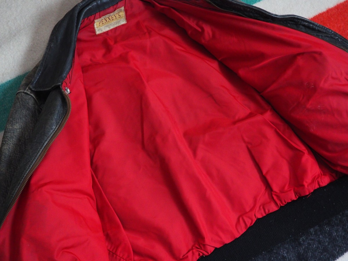 VTG 50s PENNEYS Horsehide A-2 Faded Black Conmar Zip Bomber VTG 50s PENNEYS Horsehide A-2 Faded Black Conmar Zip Bomber