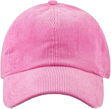 Corduroy Dad Hat Baseball Classic Adjustable Soft Plain Cap Unisex 100% Cotton