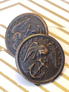 2x US Marine Corps Button Vintage