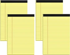 Small Note Pads 5X8 Yellow – 4 Pack, 80Gsm Premium Thick Paper, 30 Sheets/ 60 Pa