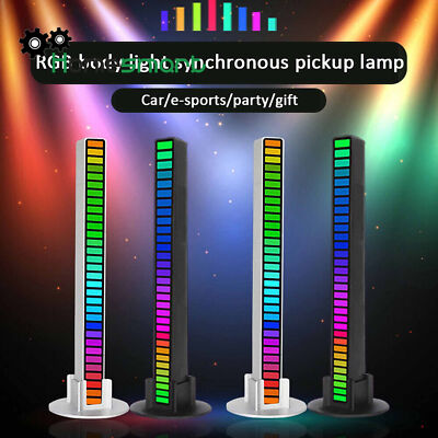 32 LED RGB Car Atmosphere Light Bar Music Sound Control Rhythm Lamp AHS