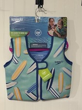 Speedo Swim Life Vest Age 4-6 Max WT 45-60 Lbs Chest 24" UV 50 Large NWT