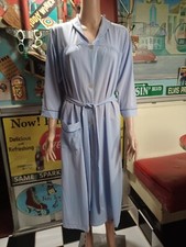 True VTG 1960s DEADSTOCK Tag Mid-century Lorraine Nylon Robe Duster Loungewear M