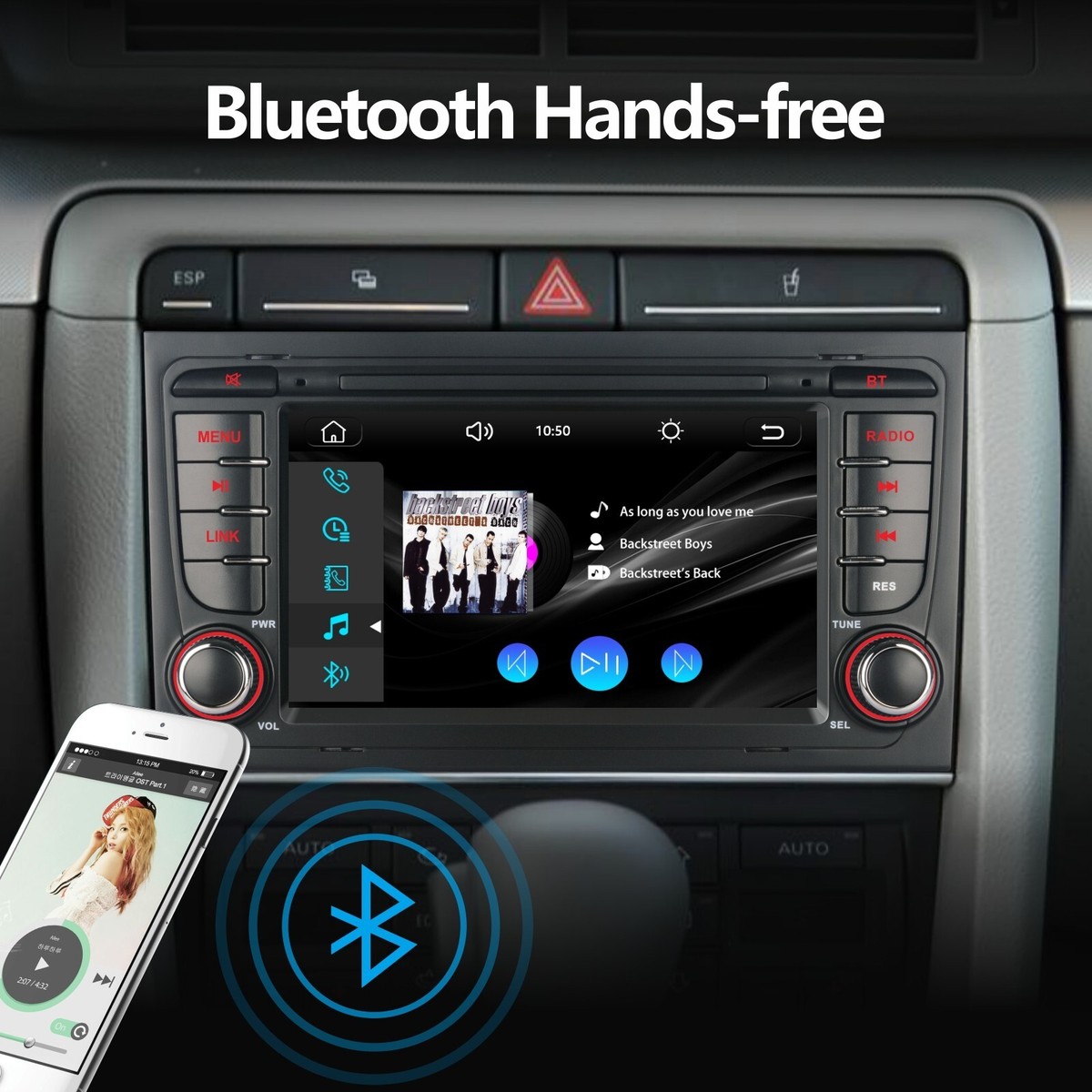 Car Stereo for Audi A4 2000-2009 CarPlay Android Auto High power