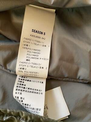 YEEZY Season 5 Olive Faux Fur Jacket Parka With Detachable Hood