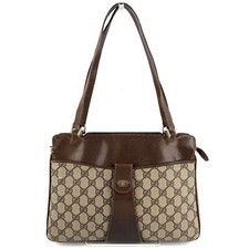 Vintage Gucci Tote bag PVC Leather Business Hand Shoulder GG Supreme Authentic
