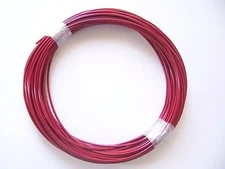 RED Vinyl Coated Wire Rope Cable,1/16 - 3/32, 7x7, 100 ft Coil