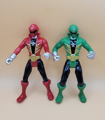 Power Rangers Super Megaforce Red &  Green Pirate 4  Action Figures SCG P.R.  