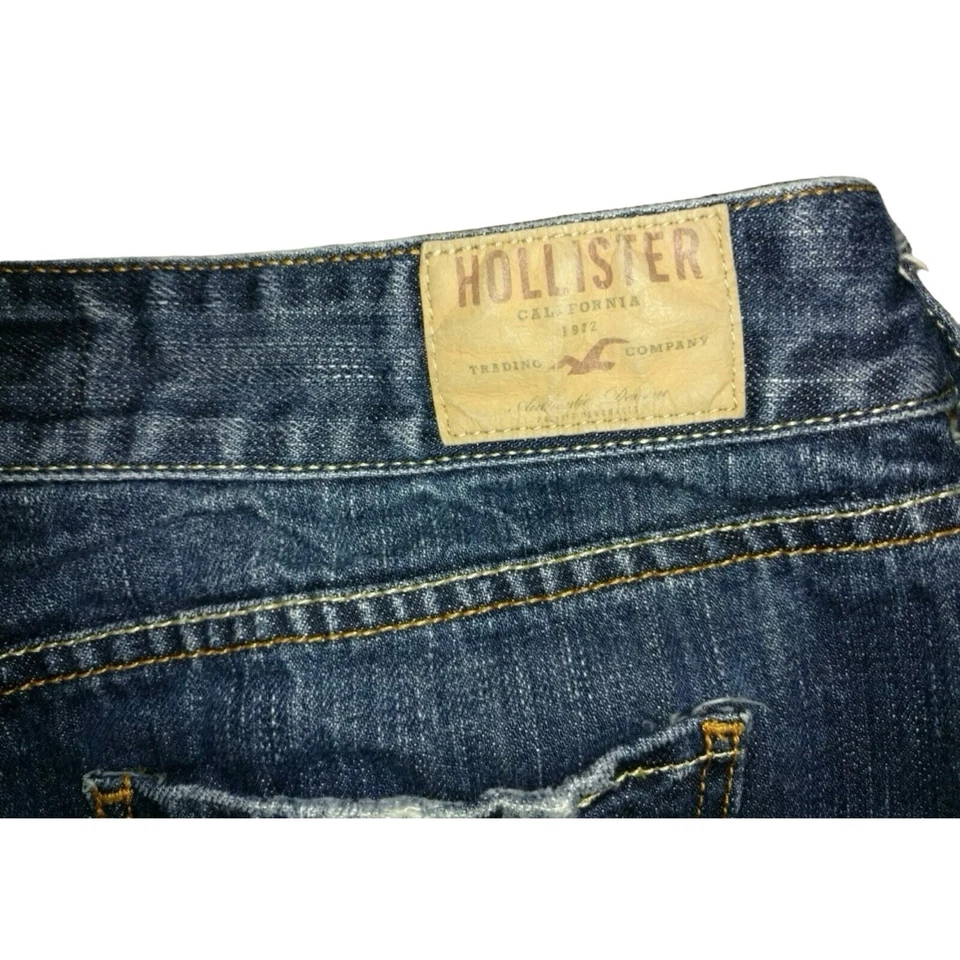 Mini Jean Grunge Vintage Y2k Hollister Falda Denim Envejecido Alt Egirl Kawaii Foto 4 de 4