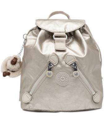 kipling silver backpack