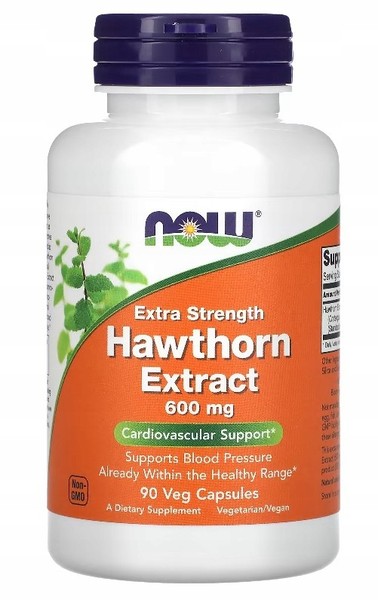 NOW Foods WeißDornextrakt 600 Mg 90 Kapseln-image