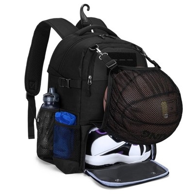 DSLEAF Basketball Bag Backpack, Soccer Bag Backpack with External Ball Net, B...