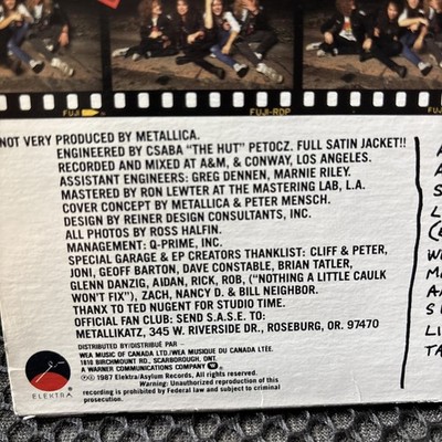 Metallica The EP Garage Days Re-revisited 1987 Elektra LP Vinyl