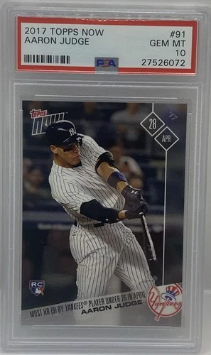 2017 Topps Now #91 Aaron Judge PSA 10 GEM MINT Rookie Card RC Yankees MVP