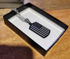 stainless steel dog tag flag