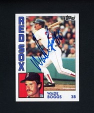 Wade Boggs 1984 Topps Autographed Card (HOF) Boston Red Sox #30 NM-MT+