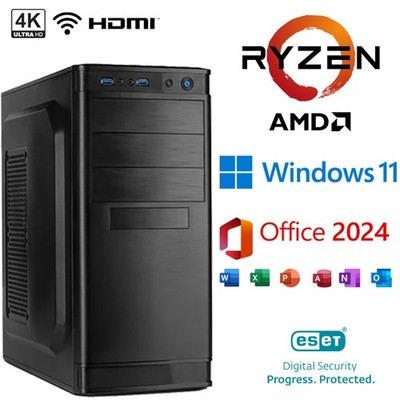 Office PC Windows 11 Ryzen 7 8x 3,80GHz 128GB RAM 1000GB SSD 4TB HDD Office 2024