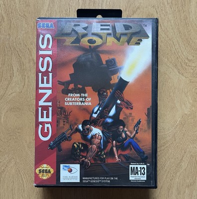 Red Zone - Sega Genesis Game & Case + Manual - CIB - Tested Working
