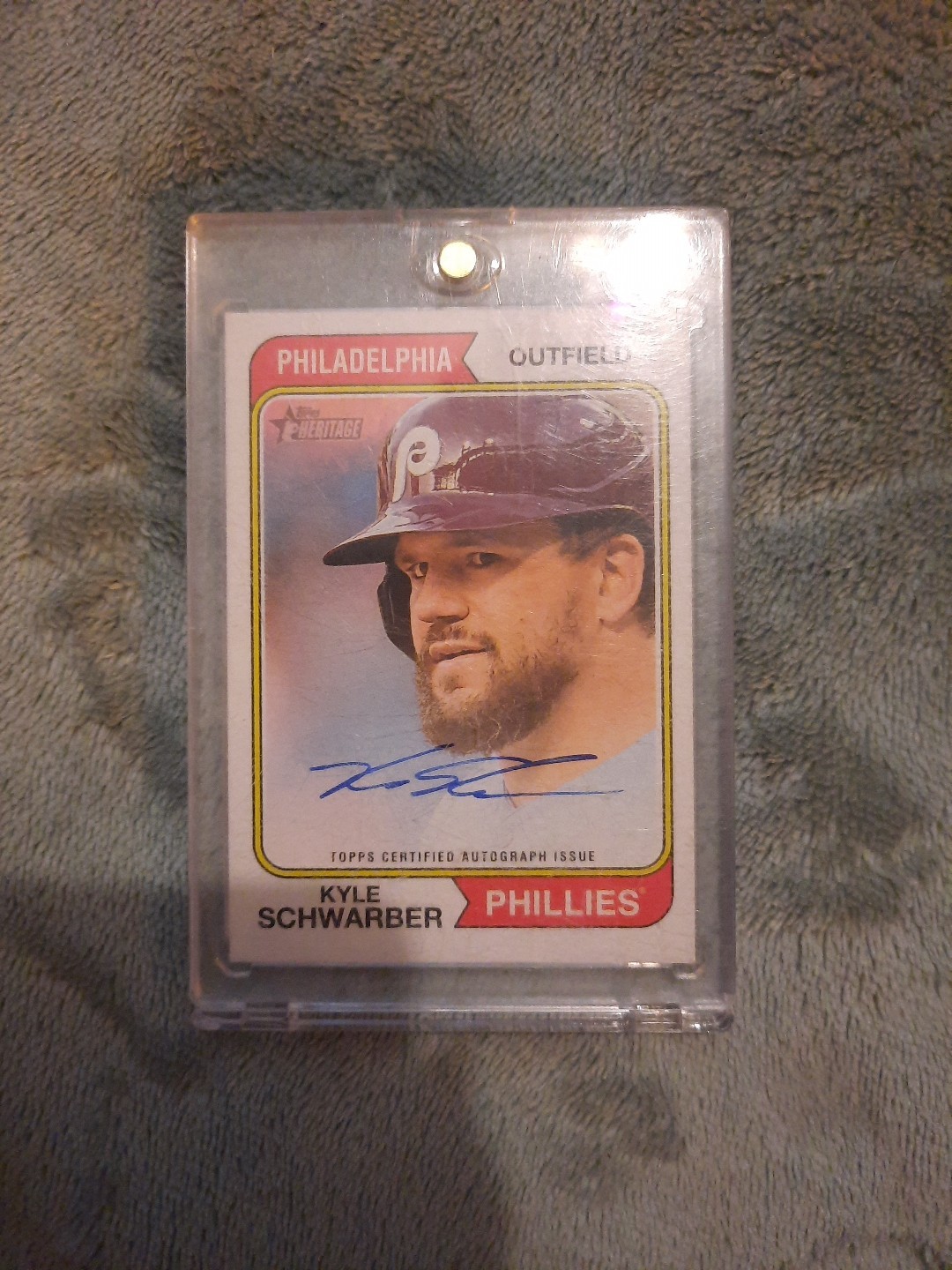 2023 Topps Heritage - Real One Autographs Kyle Schwarber #ROA-KS (AU)