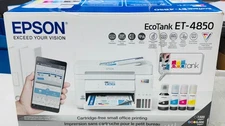 Epson EcoTank ET-4850 Color Inkjet All-In-One Printer - White - New Other