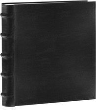 200-Pocket European Bonded Leather Photo Album for 5 by 7-Inch Prints, Black