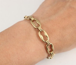 Authentic 14K Yellow Gold Mariner Link Soda Pop Can Tab Chain Bracelet 18.5g