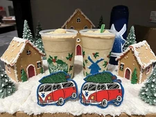 Dutch Bros Sticker: December 3, 2025 VW Bus with Christmas Tree (7 in a pack)