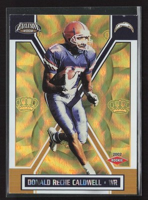 2002 Pacific Exclusive #148 Reche Caldwell Gold A24
