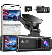 REDTIGER Dash Cam Front Rear,4K/2.5K Full HD Dash Camera for Cars,Free 32GB Card