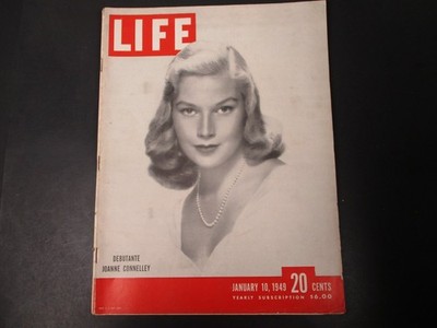 ORIGINAL Vintage Life Magazine January 10 1949 Debutante Joanne Connelly
