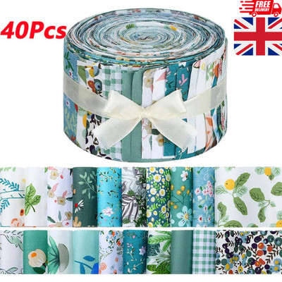 40 Stck. Blumen Baumwolle Stoff Streifen Patchwork Rolle Quilten Nähen Zum Selbermachen