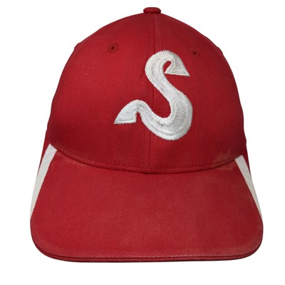 Supreme S Fitted Baseball Cap Red M Embroidered Vented Holes 6 Panel Flexfit