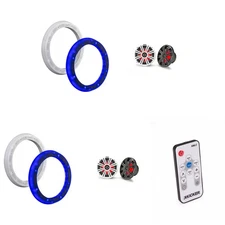 Kicker (2 Pair ) 45KM84L 8" LED Marine Speakers & 51KLSR88 - 8.8-Inch to 8-In...