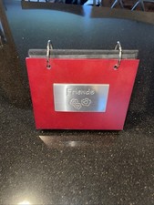 Friends Photo Flip Album Standing Wood Frame Holds 50 4x6 Photos New