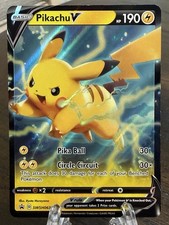 Pikachu V SWSH063 SWSH Black Star Promo Holo Carta Pokemon LP/NM