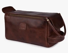 Leather Village Premium Leather Travel Bag Cosmetic