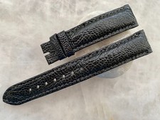 18mm/16mm Gray Ostrich Leather Padded Watch Strap Band