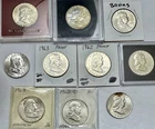 Lot of 10 1959-1963 Franklin Half Dollars BU-Proof Details