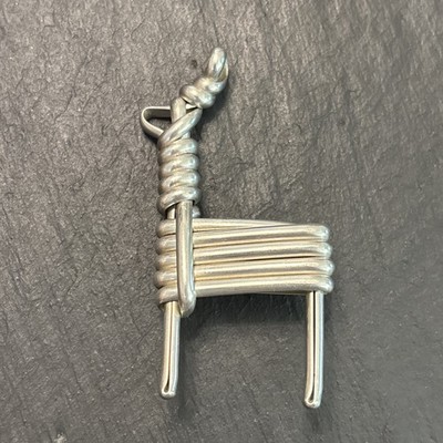 Native American Split Twig Figure Deer Pendant Brooch Vintage 2  17g 9h