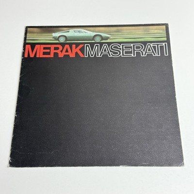 Maserati Merak / 12P Prospekt Katalog / 1974 IT EN / leicht gebrauchter Zustand
