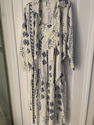 calypso st barth dress/jacket Set Linen Blend L NWT