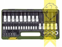 Proxxon 1/4 Zoll Und 1/2 Zoll SteckschlüSselsatz NüSse Hx Und Tx 42 Teilig