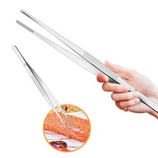Kitchen Tweezers Tongs Stainless Steel 12 Inch Long Tweezers Heavy Duty Large Fo