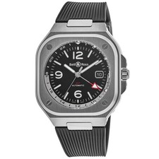 New Bell Ross BR 05 GMT Automatic Black Dial Men's Watch BR05G-BL-ST/SRB