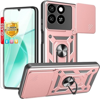 ZTE Blade A35 4G Z2453 Case with Tempered Glass Screen Protector for ZTE Blade A