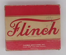 Vintage FLINCH Card Game, Parker Brothers. Copyright 1938. Original Box Complete