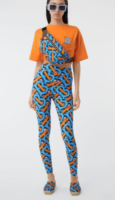 Medium BURBERRY TB Summer Monogram Print Leggings 8033182 Nylon