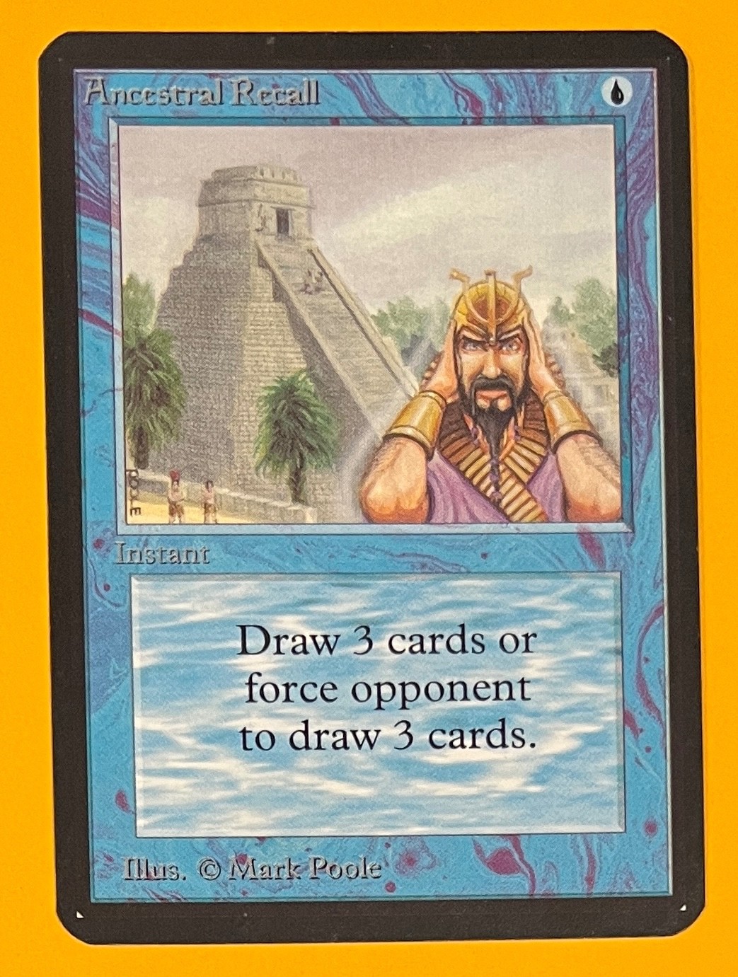 MTG ANCESTRAL RECALL  (Ink) Alpha (OldManMTG 011-180)