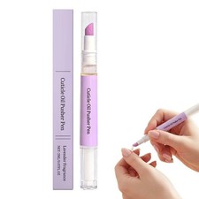 Portable Cuticle Oil Pusher Pen 2-in-1 Nail Care Tool with Ceramic Pusher