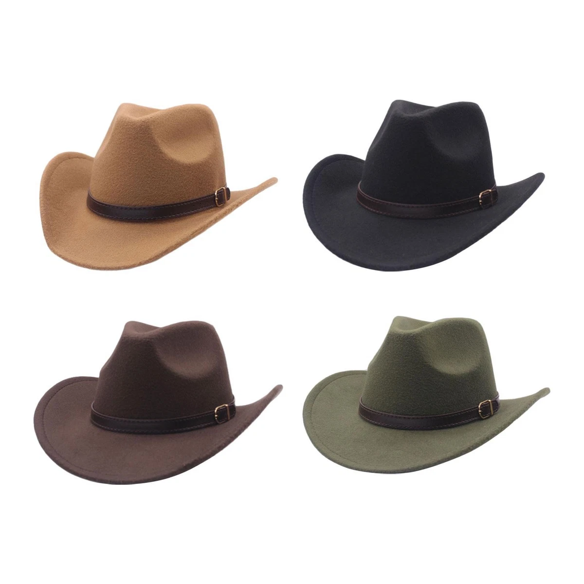 Harrys-Collection - Cappello Da Cowboy Da Uomo, Colore Beige Naturale, Stile Western Autentico